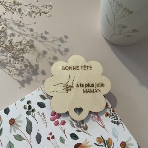 Magnet  fleur, mains, à la plus jolie maman