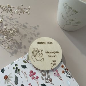 Magnet cercle, à la plus jolie maman
