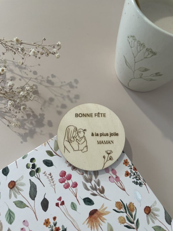 Magnet cercle, à la plus jolie maman