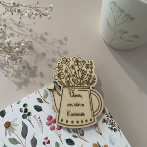 Magnet arrosoir fleuri