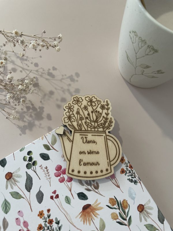 Magnet arrosoir fleuri