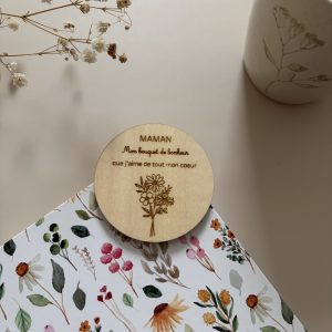Magnet cercle, maman mon bouquet de bonheur