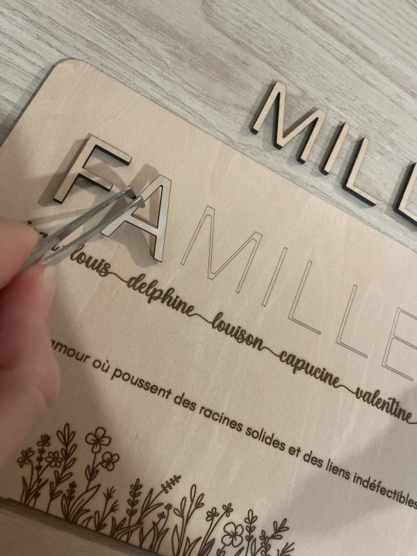 Pancarte en bois famille – Image 3
