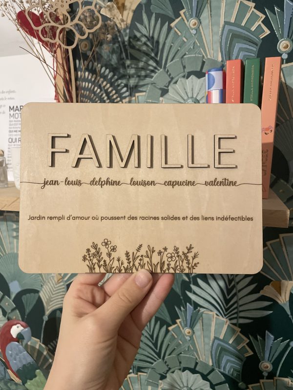 Pancarte en bois famille – Image 2