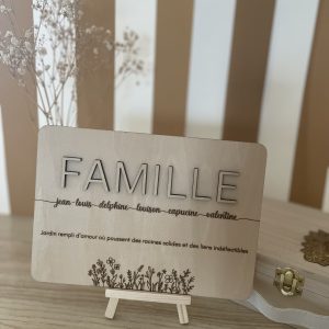Pancarte en bois famille