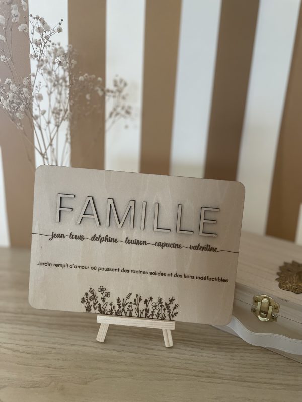 Pancarte en bois famille