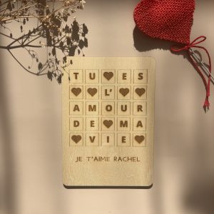 Plaque message d'amour