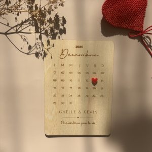Plaque calendrier: on s'est dit oui pour la vie