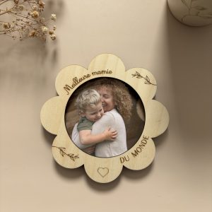 Cadre photo magnétique fleur MAMIE