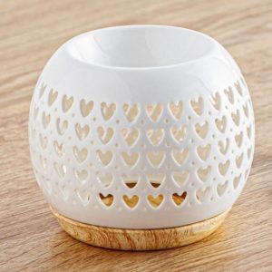 Brûle-parfum COEURS BLANC